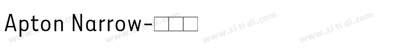 Apton Narrow字体转换